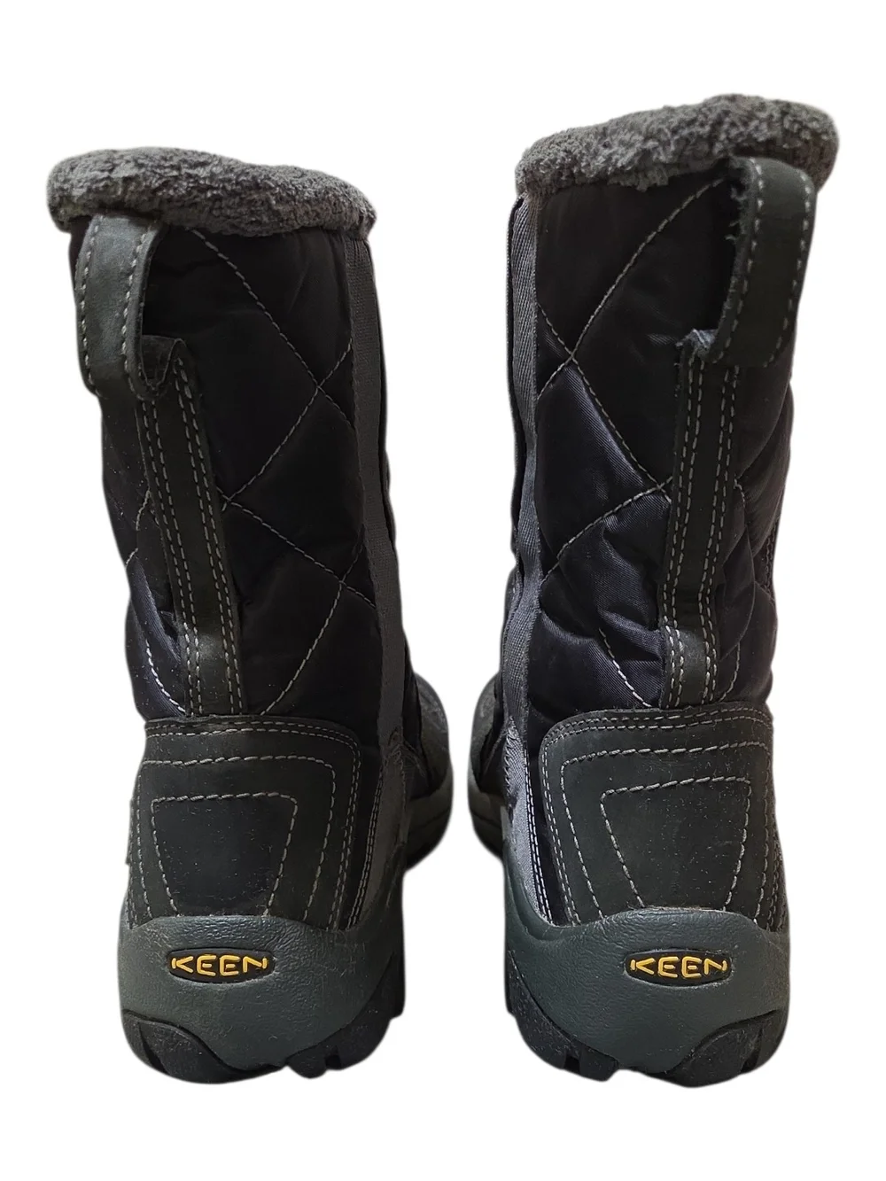 Keen Black and Gray Women's Winter Rain Boots